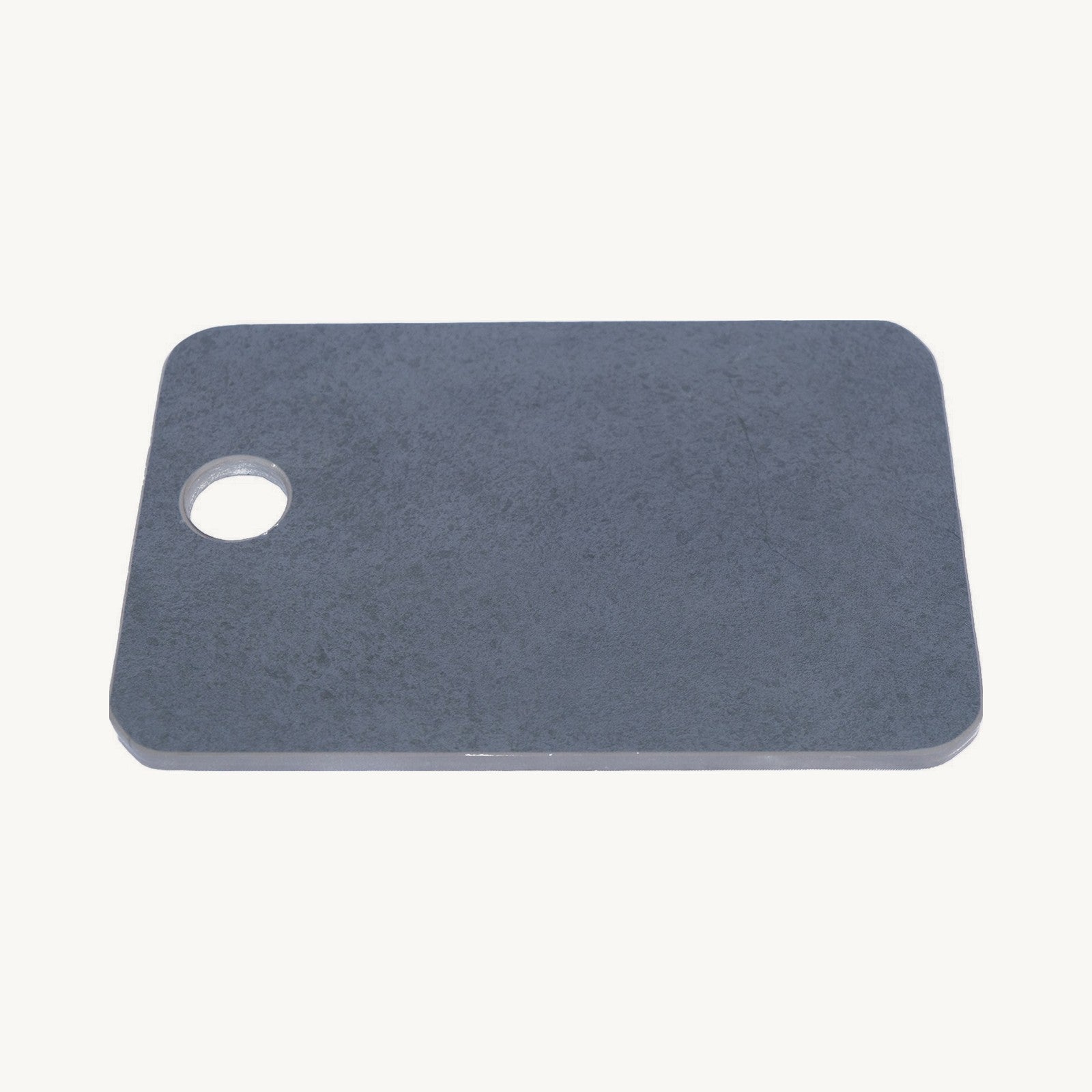 Tabla de picar FORNAX de porcelanato gris, 30 × 40 cm, pieza completa a escala real